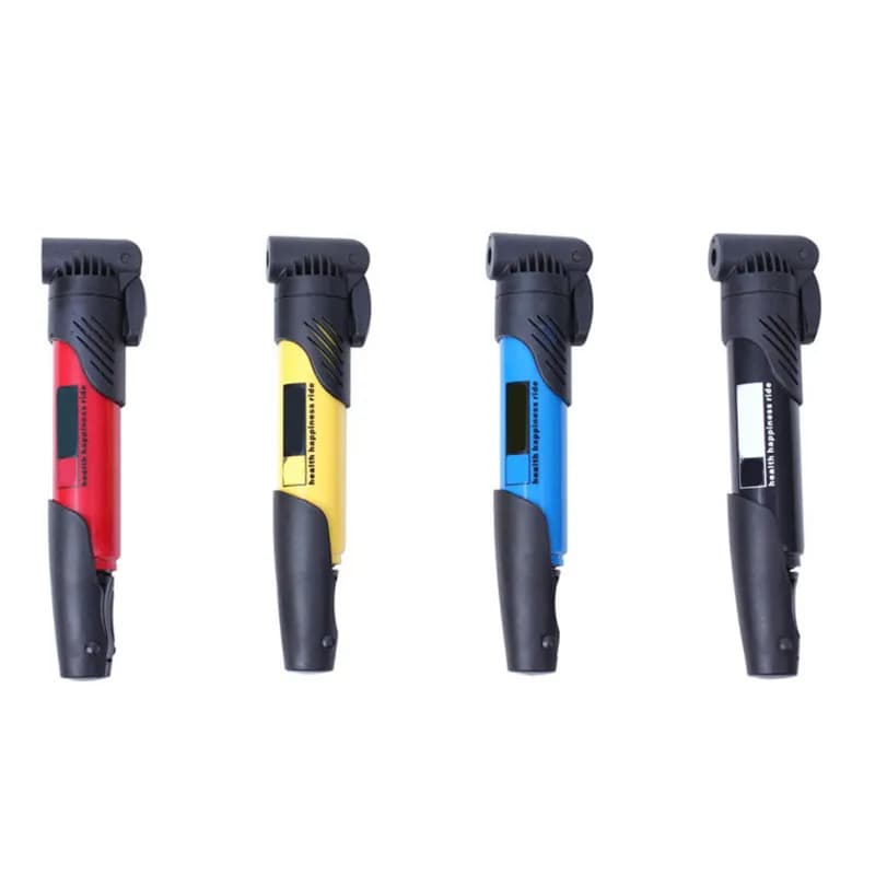 Mini Pompa per Bicicletta Portatile Nera in Plastica ad Alta Resistenza, Gonfiatore Telescopico Leggero per Riparazione Pneumatici
