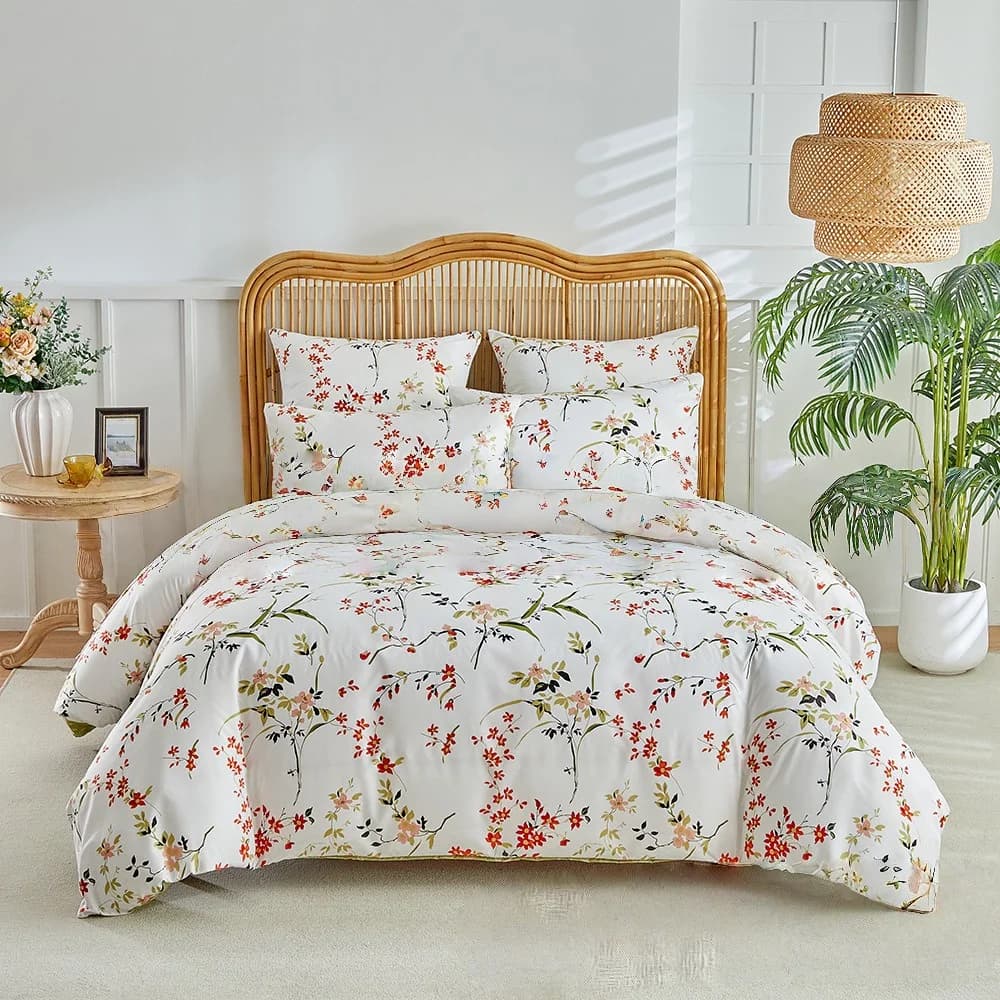 Set piumino 2/3 pezzi con stampa floreale Twin/Full/Queen/King/Single/Doppio set di biancheria da letto con copripiumino Copripiumino in marmo
