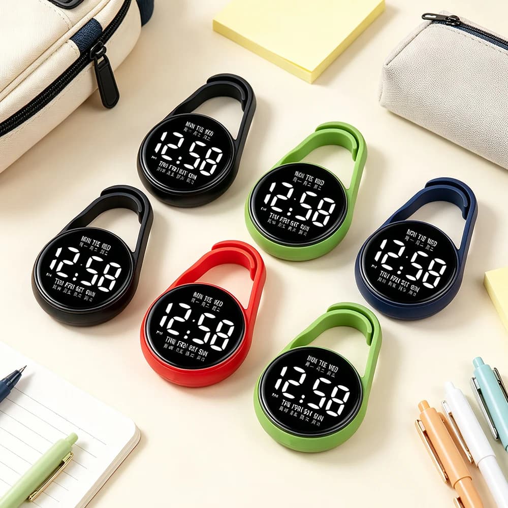 Fashion LED Electronic Hanging Watch Men Sports Night Light Large Display Backpack Pocket Women Watch For School And Travel