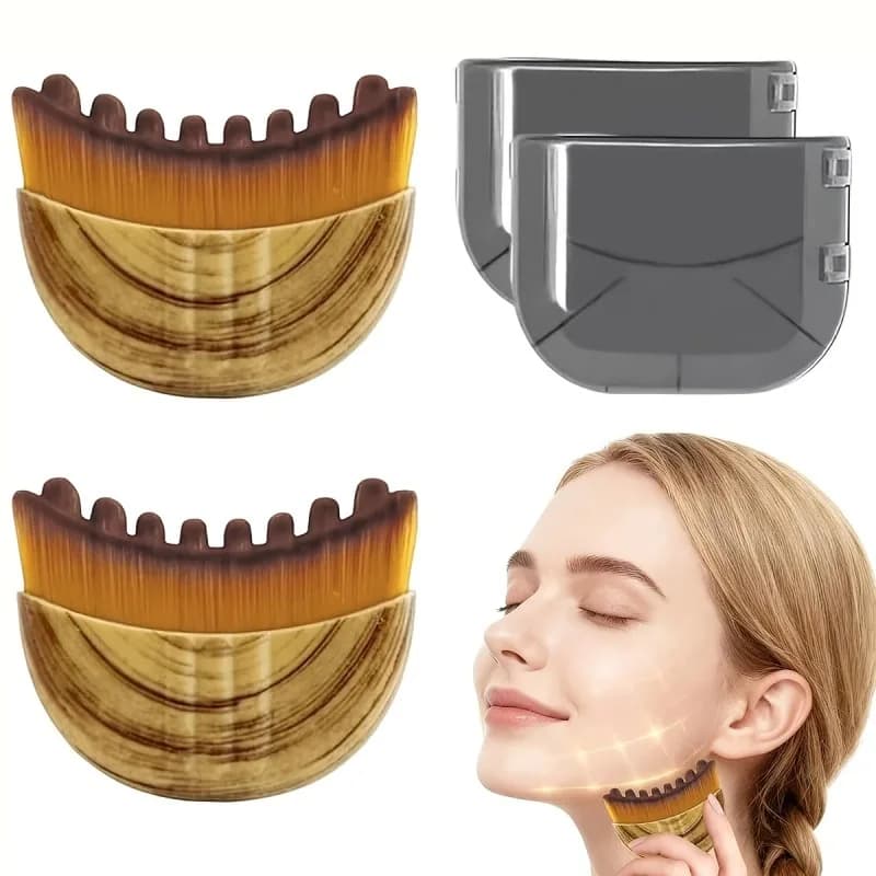 Spazzola Facciale Portatile per Contorno Linfatico, Spazzola Multifunzionale per Drenaggio Linfatico del Mento, Strumento per Modellare il Viso, Nuova Spazzola per Contorno Linfatico