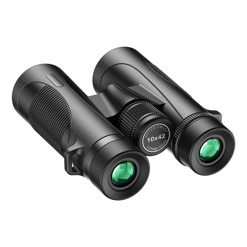 Binocolo 10X42 Binocolo professionale con lente prisma BAK4 sul tetto HD per birdwatching e caccia in viaggio, impermeabile, antiappannamento