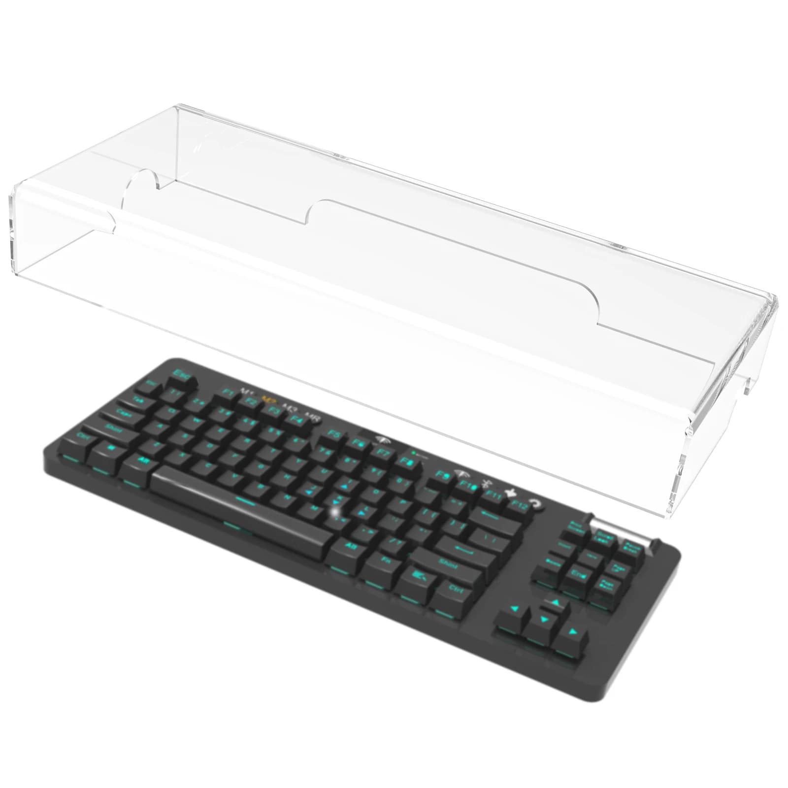 Copertura antipolvere per tastiera TKL Geekria Tenkeyless, copertura per tastiere in acrilico trasparente per 80% Compact 87 Key Gaming meccanico Wireless