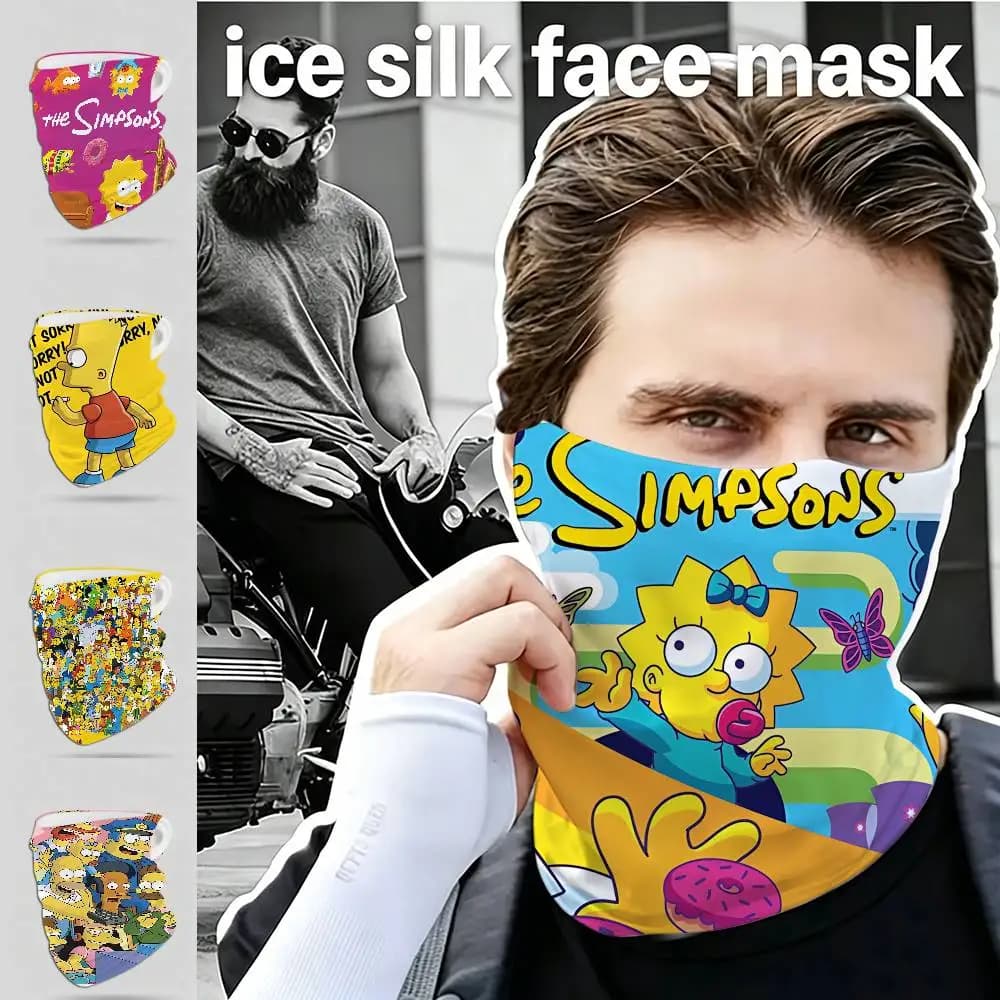 Adult Animation T-The S-Simpsons Breathable Seamless Neck Gaiter UV Protection Tube Scarf for Ski Motorcycle Cycling Hiking