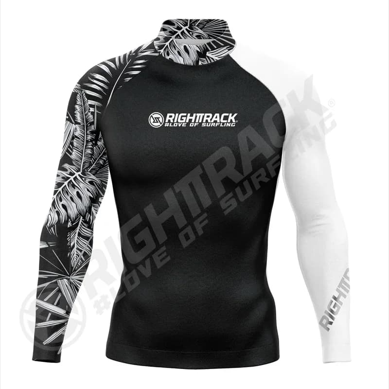 Nuova camicia da Surf da uomo Lycra Rashguard Surf abbigliamento sportivo protezione solare da spiaggia protezione UV costumi da bagno UPF50 RIGHTTRACK Clothes