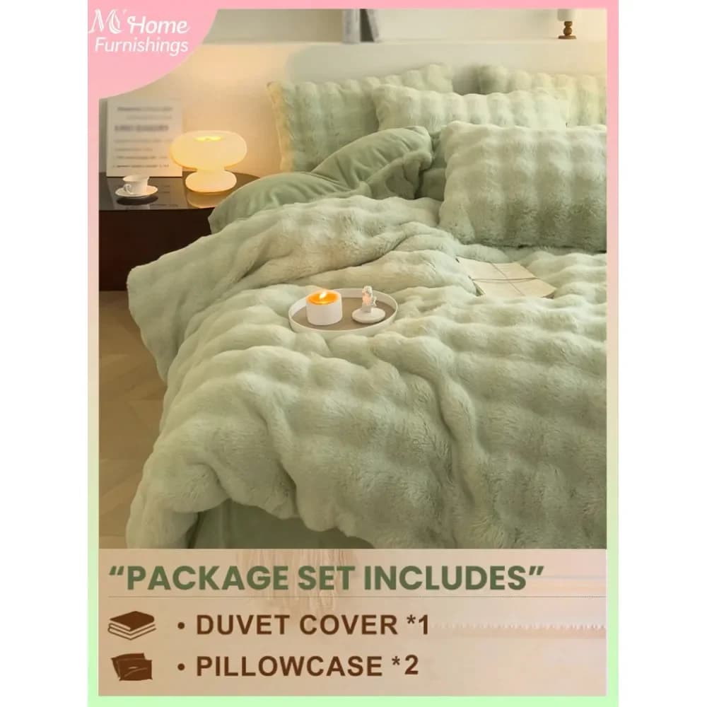 Set of Linen in Finta Light Green Fur, 3 Pieces, Cover and Soft Loyalty, Various Measures and Colors, Without Bottling