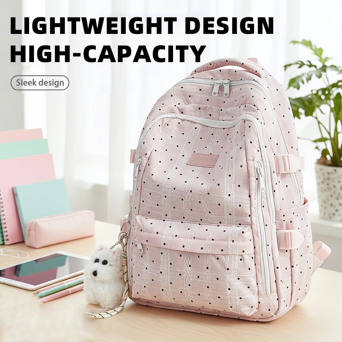 Junior High School Students' Schoolbags, Girls' Ultra-Light Weight-Reducing and Spine-Protecting Backpacks for Elementary School Fifth and Sixth Grade Students and High School Students
