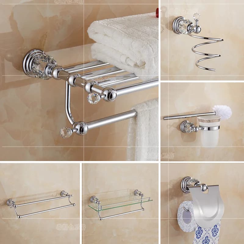 Portasciugamani da bagno in acciaio inossidabile in stile europeo, portasciugamani da bagno, set di accessori per il bagno, mensola da bagno