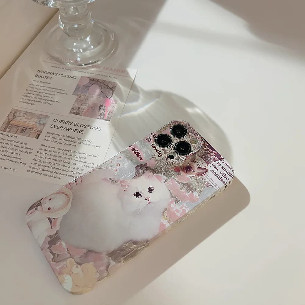 ins Asthetic Pictorial Printed Phone Case For iPhone 11 13 12 15 14 16 Pro Max XR XS X 7 8 Plus Shockproof Protective Hard Cover