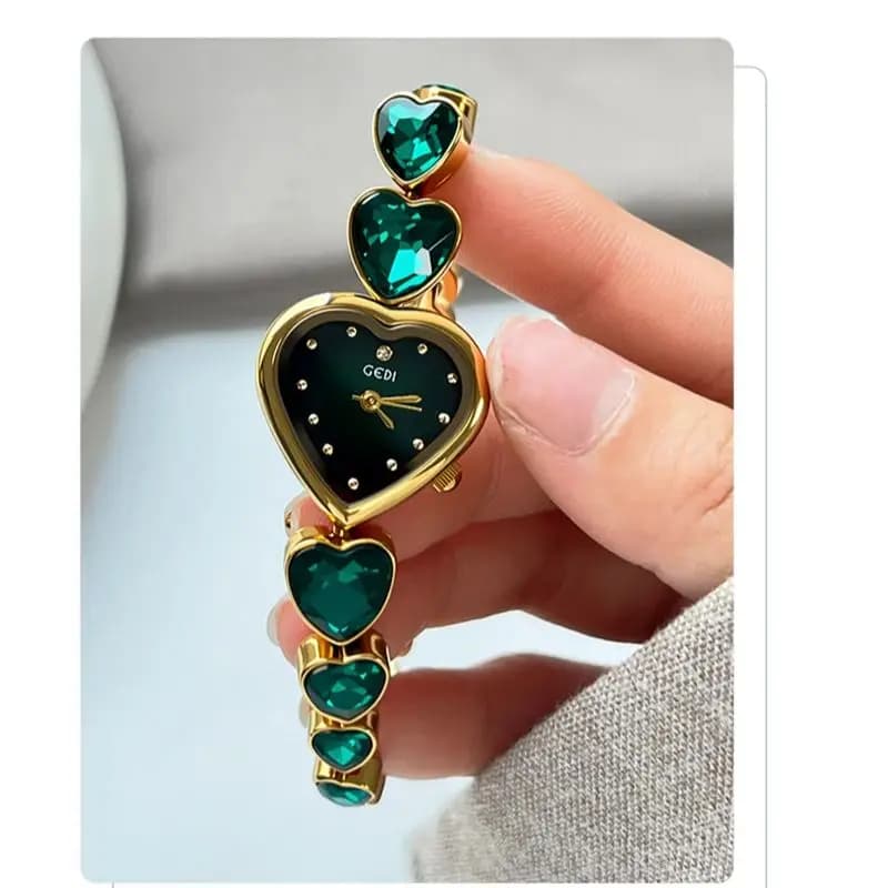 Fashionable Ladies' Watch Exquisite Heart Bracelet Waterproof Quartz Watch Light Luxury Clock Gift Watches For Woman