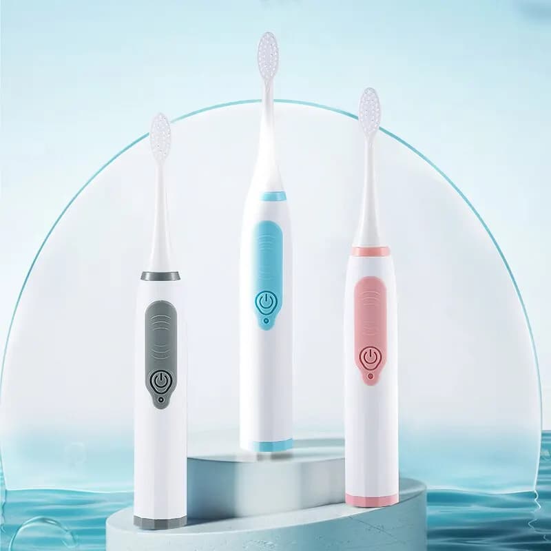 Jiansai Sonic electric toothbrush for men and women adult family Non rechargeable soft hair IPX6 waterproof
