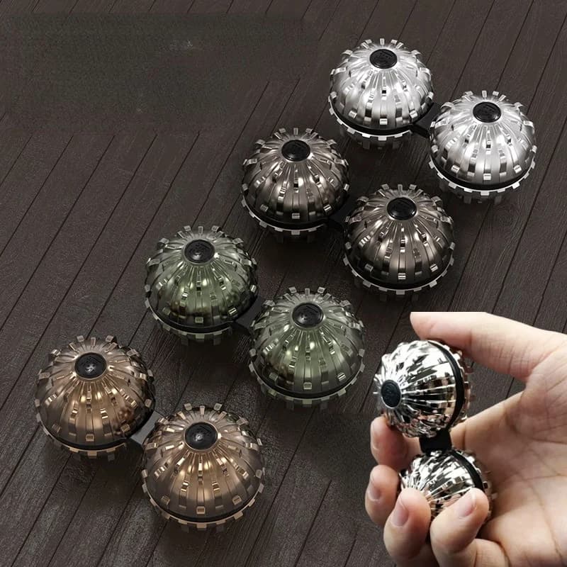 Palla da massaggio monopezzo in metallo LT Palla rotante di decompressione Kirsite Giocattolo EDC Palla di decompressione Fidget Spinner
