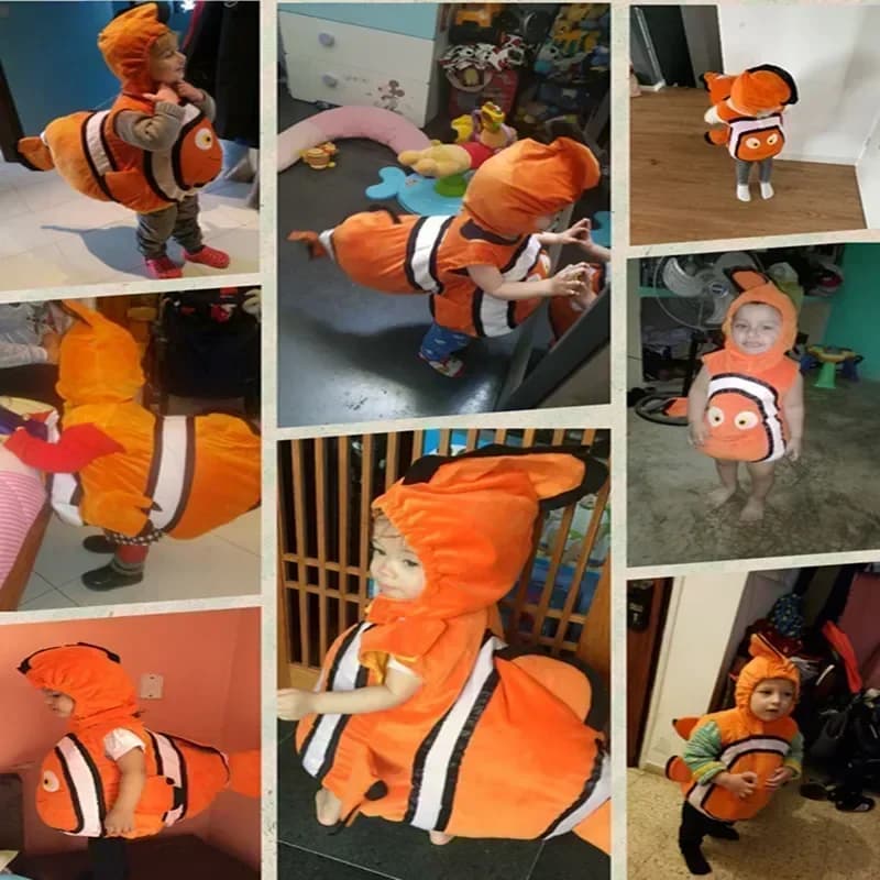 Costume da Clownfish Anime per Bambini 2026 - Travestimento Carino per Bambini, Halloween/Natale, Carnevale, Feste, Spettacoli Divertenti - In Vendita