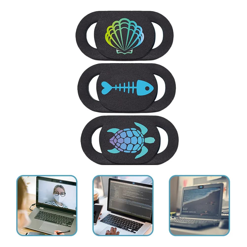 Set di 3 Coperture per Webcam, Protezione Privacy Ultra Sottile Autoadesiva per Laptop, Telefono e Tablet