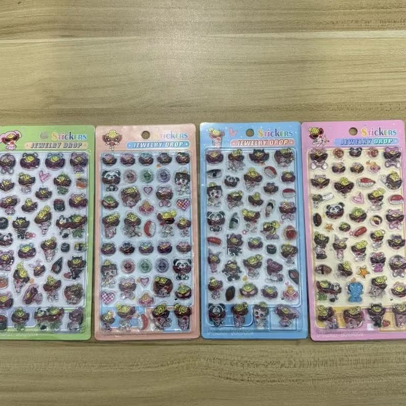 4 Pezzi Adesivi 3D a Rilievo a Forma di Ciuccio Nero, Decorazione Fai-da-Te per Telefoni Cellulari e Cancelleria, Regalo per Ragazze