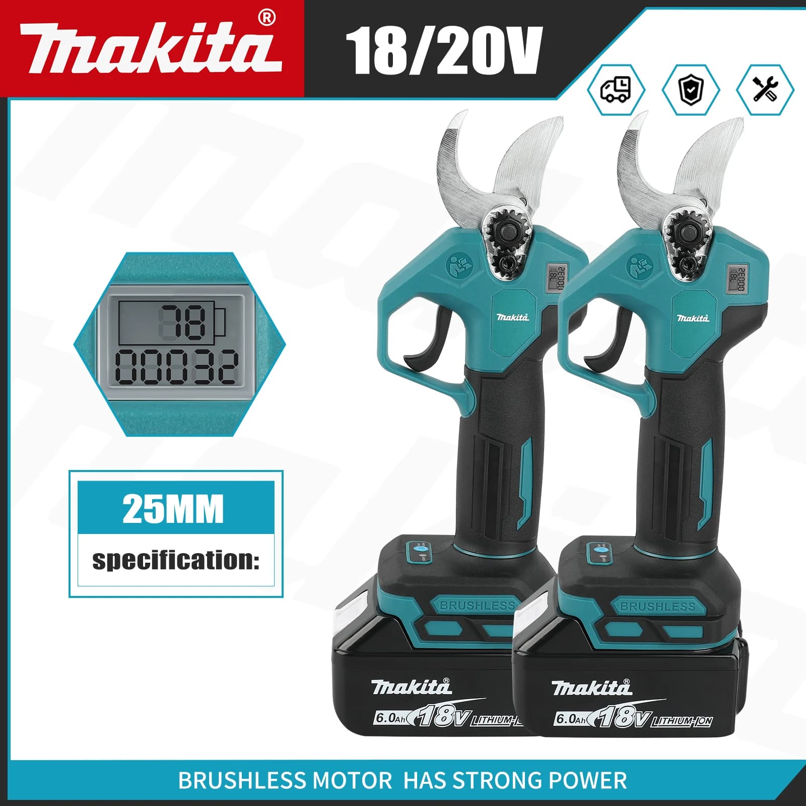 45 MILLIMETRI Cordless Brushless Electric Power Supply Cesoie Tree Bonsai Power Supply Copper Taglierina Power Tool For Makita 18 V Battery