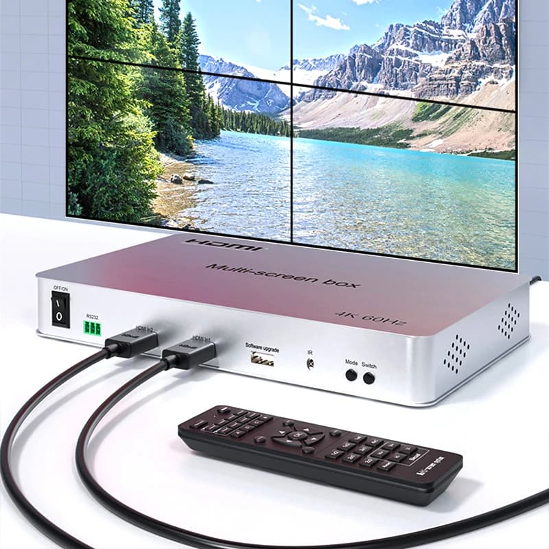 Processore HDMI 4K 60Hz 2x2 Multi-Schermo, Controller Video Wall 2x1 3x1 4x1 1x2 1x3 1x4, Splicer TV, Processore di Giunzione Multi-Monitor, PIP