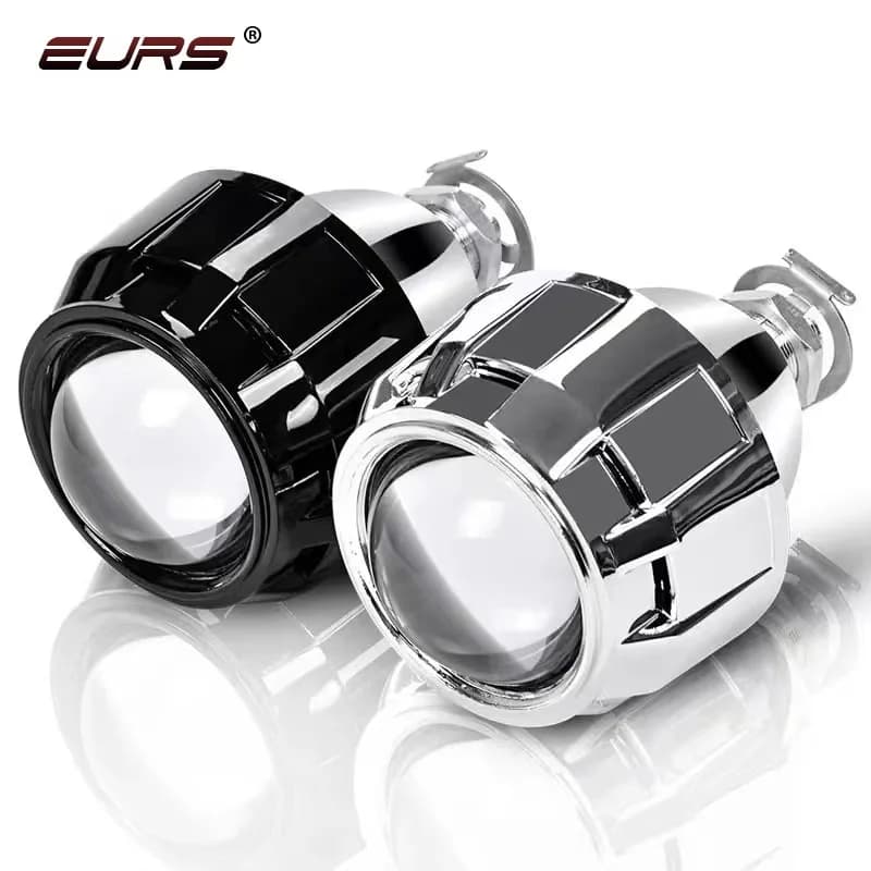 EURS 1PCS 2.5 pollici Mini Bixenon HID Proiettore a luce bianca Lampada frontale H4 H7 H11 9005 H8 LED Lente a doppio fascio 8000LM