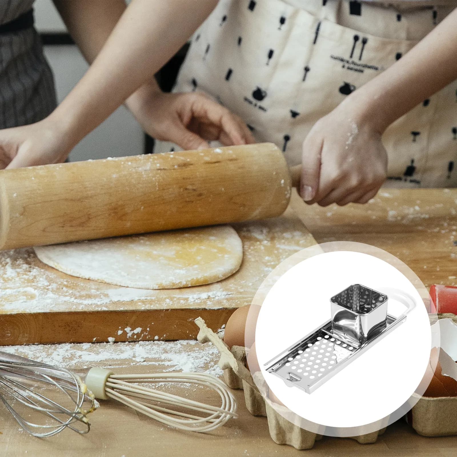 Macchina per Pasta Manuale Multifunzionale in Acciaio Inox, Accessorio da Cucina per Impastare e Stendere, 1 Pezzo