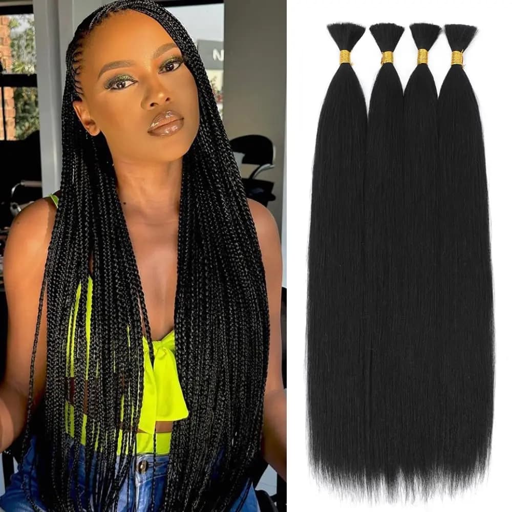 Human Hair Bulk for Braiding Straight Brazilian Virgin Human Hair Bulk no Weft for Braids Straight Bulk Human Hair Natural Black