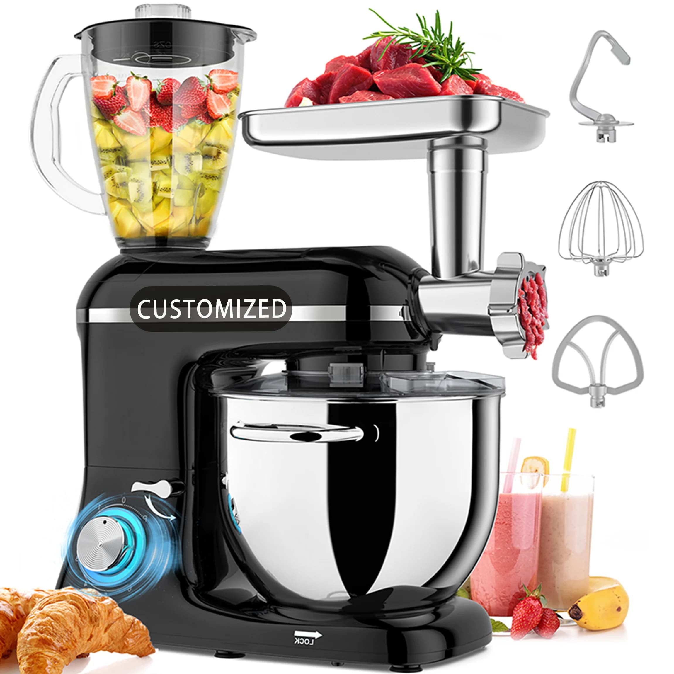 Elettrodomestici da cucina Home Mixer da terra multifunzionale 3in1 con frullatore e parti per tritacarne Robot da cucina