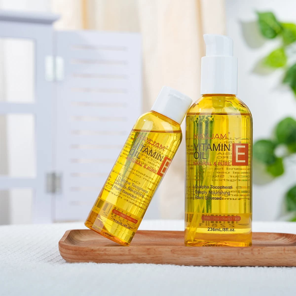 MAYJAM Natural Plant Vitamin Oil And Sunflower seeds and jojoba mixture 50,000 UI D-Alpha Tocopherol Feed healthy and bright skin