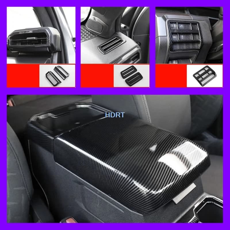 For Toyota Tacoma 2024 + Car Style March Window Elevator Control Panel Front Air Vent Exit Interior Cover Carbon Fiber