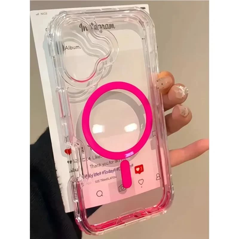 The hottest 3IN1 transparent foam for Magsafe shockproof housing for IPhone 17 16 15 14 13 12 Pro Max anti-slip wireless charging cover