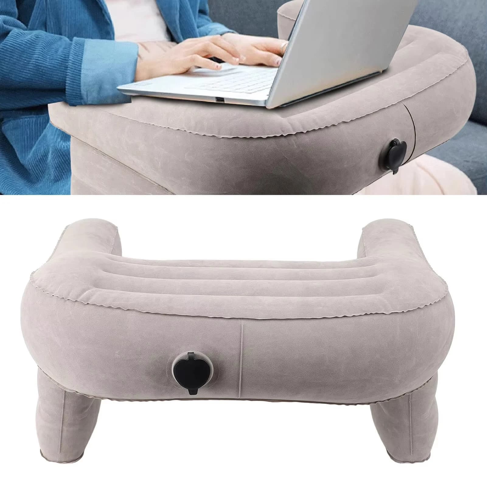 Inflatable Laptop Bearing, PVC and Flock Gaming Bearing, Adjustable Ergonomic Design