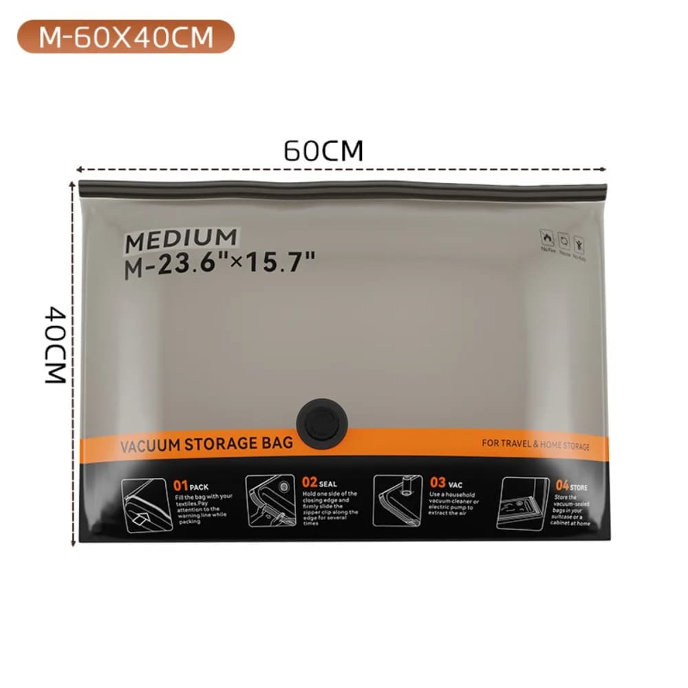 Dustproof Vacuum Storage Bag Double Seal Airtight Vacuum Compression Bag Mildew-Proof Space Saving Compression Bag Home Closet
