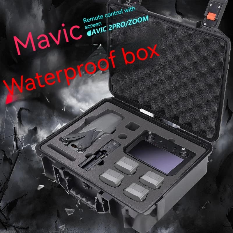 For DJI Mavic 2 Waterproof Case for DJI Mavic 2 Pro /Mavic 2 Zoom Remote Control with Screen Accessories Storage Box