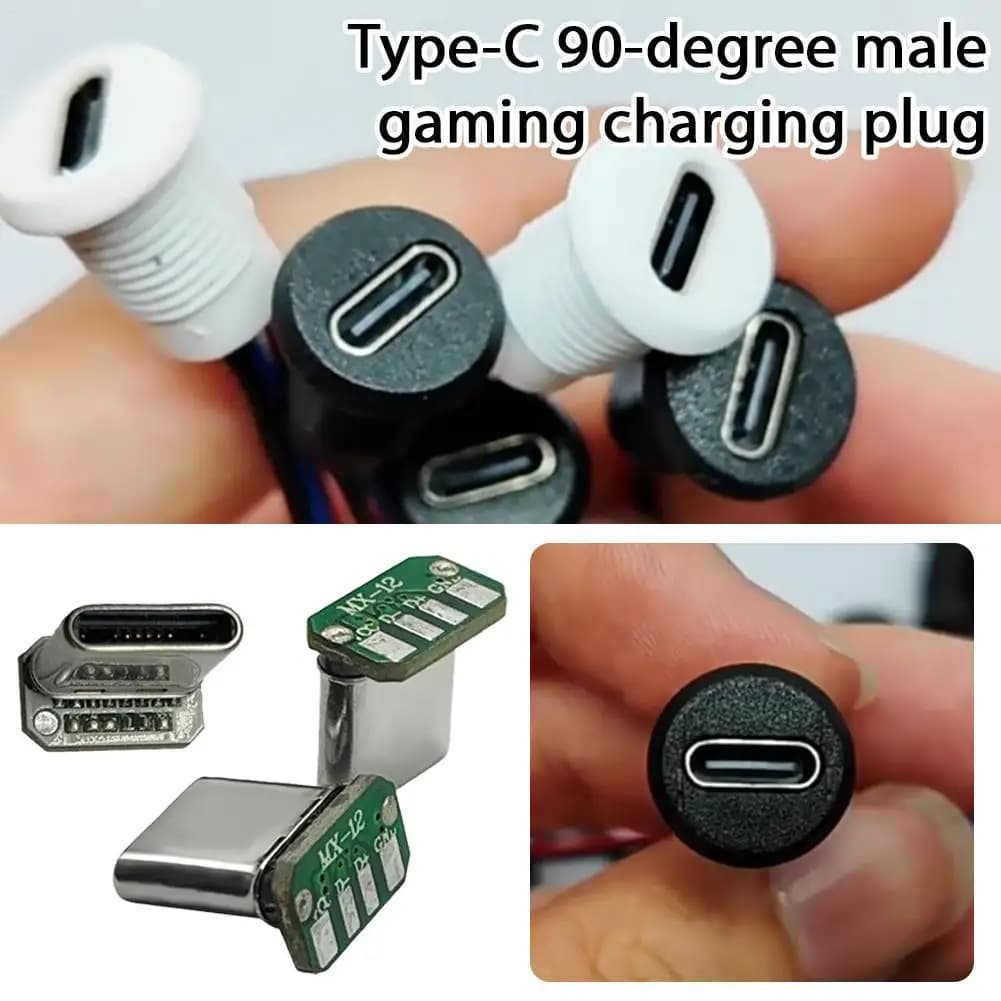 Connettore USB Type-C 16 Pin Verticale SMD, Spina Maschio a 4 Fili per Saldatura su Scheda PCB, per Cavo Dati Telefono Cellulare e Ricarica Gaming