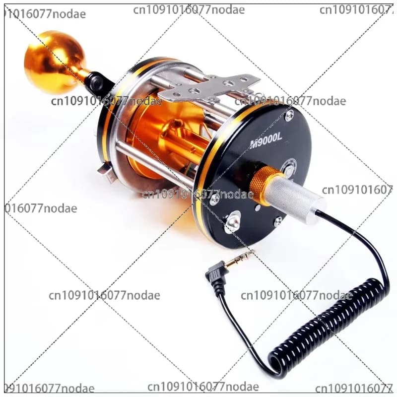 Mulinello da Pesca a Tamburo Mingyang Visual Anchor Fish M12000 Full Metal per Barca, Anti-esplosione, Linea S9000 Luxury Black Gold, Nuovo