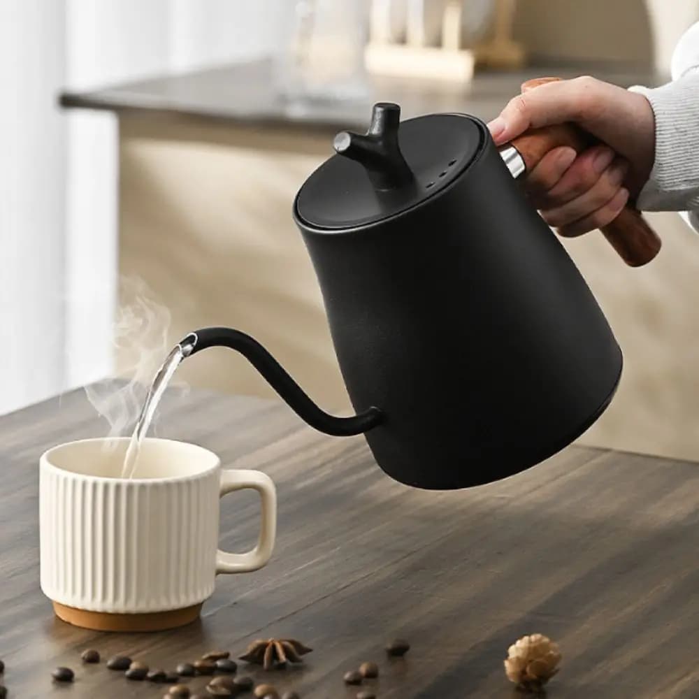 1000ML Gooseneck Electric Kettle Smart Temperature Control Automatic Power Shut-off Pour-Over Coffee Kettle Fast Boil