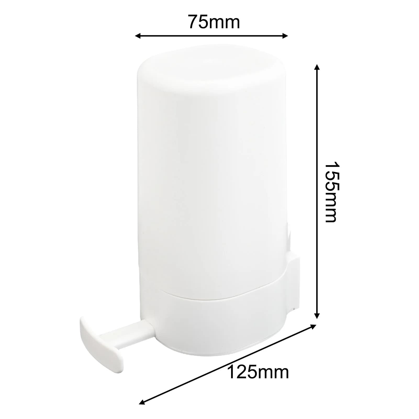 Dispenser di sapone per spazi compatti 15,5*12,5*7,5 cm Dispenser di sapone Strumento multifunzionale Dimensioni compatte Utilizzo efficiente