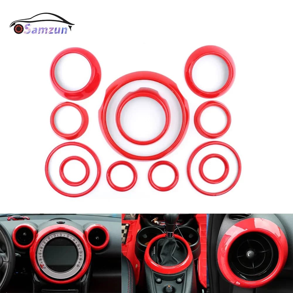 Per MINI Countryman R60 2011-2016 Car Styling accessori interni decalcomanie adesivi Kit porta manopola di navigazione cornice copertura Audio