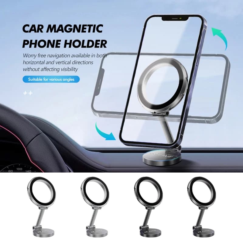 Magnetic Car Phone Holder Foldable Vacuum Holder Suction Stand For Hyundai N Nline Tucson Kona Sonata Veloster i20 i30