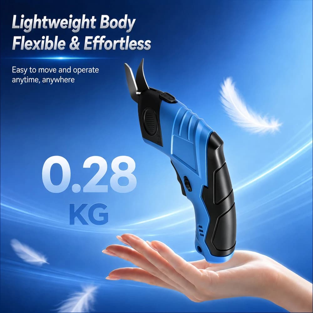2000mAh 2In1 Electric Scissors Handheld Cutting Range 2.5-6mm For Cutting Fabrics Carpets Soft USB Charging Portable Power Tools