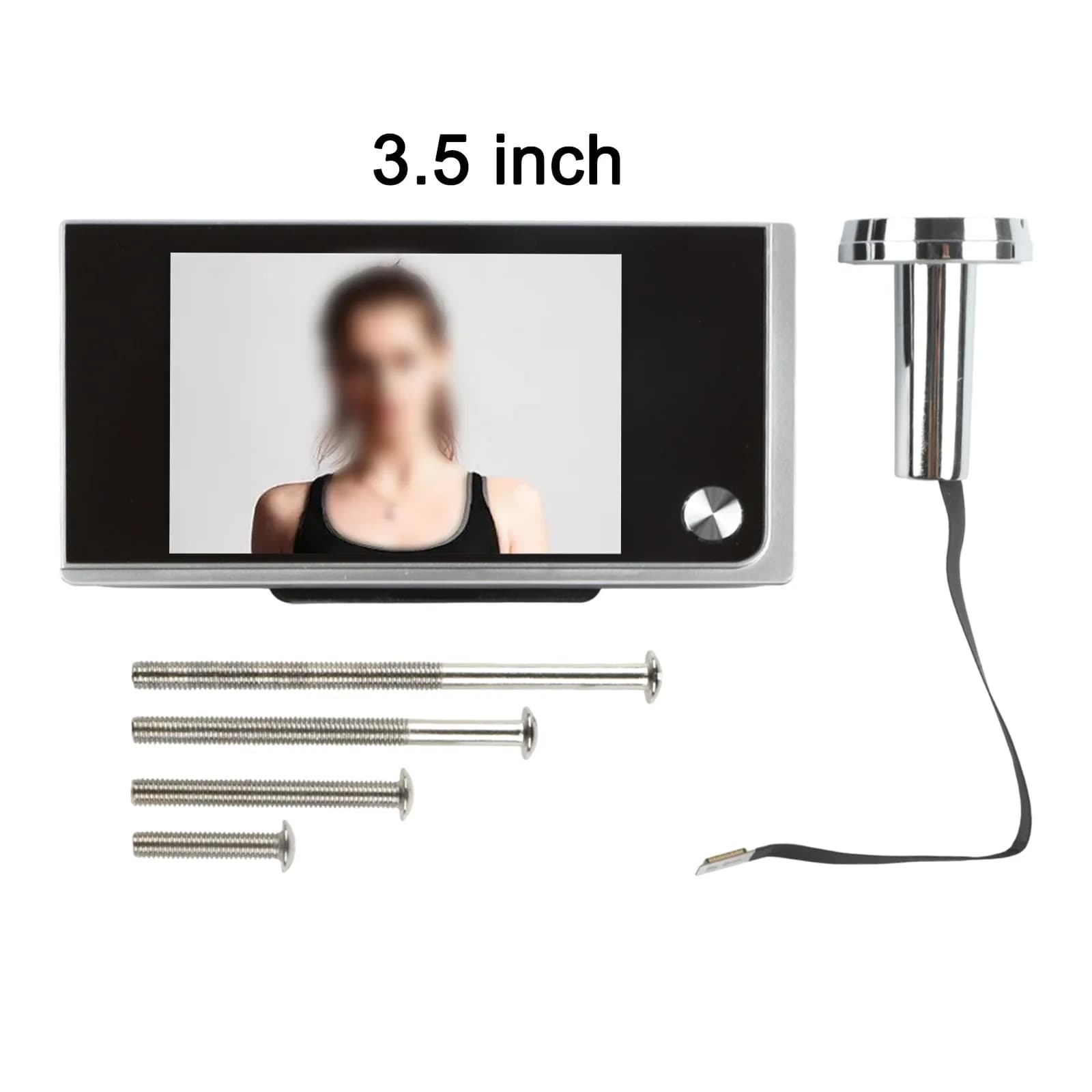 1 Set Campanello-Visualizzatore per porta Anello elettronico Campanello-Camera di sicurezza domestica Monitor esterno per la casa Schermo LCD da 3,5 "24 ore