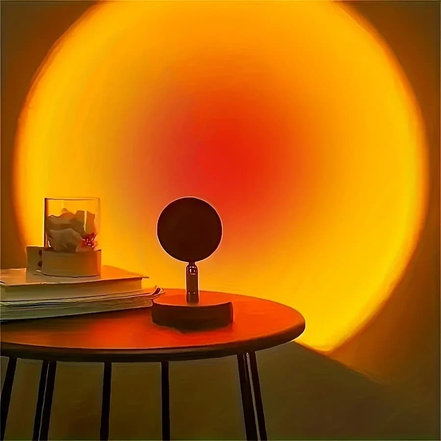 Lampada per atmosfera al tramonto, luce notturna, lampada da comodino, lampada al tramonto per la fotografia, lampada al tramonto per la camera da letto, lampada per proiezione del tramonto