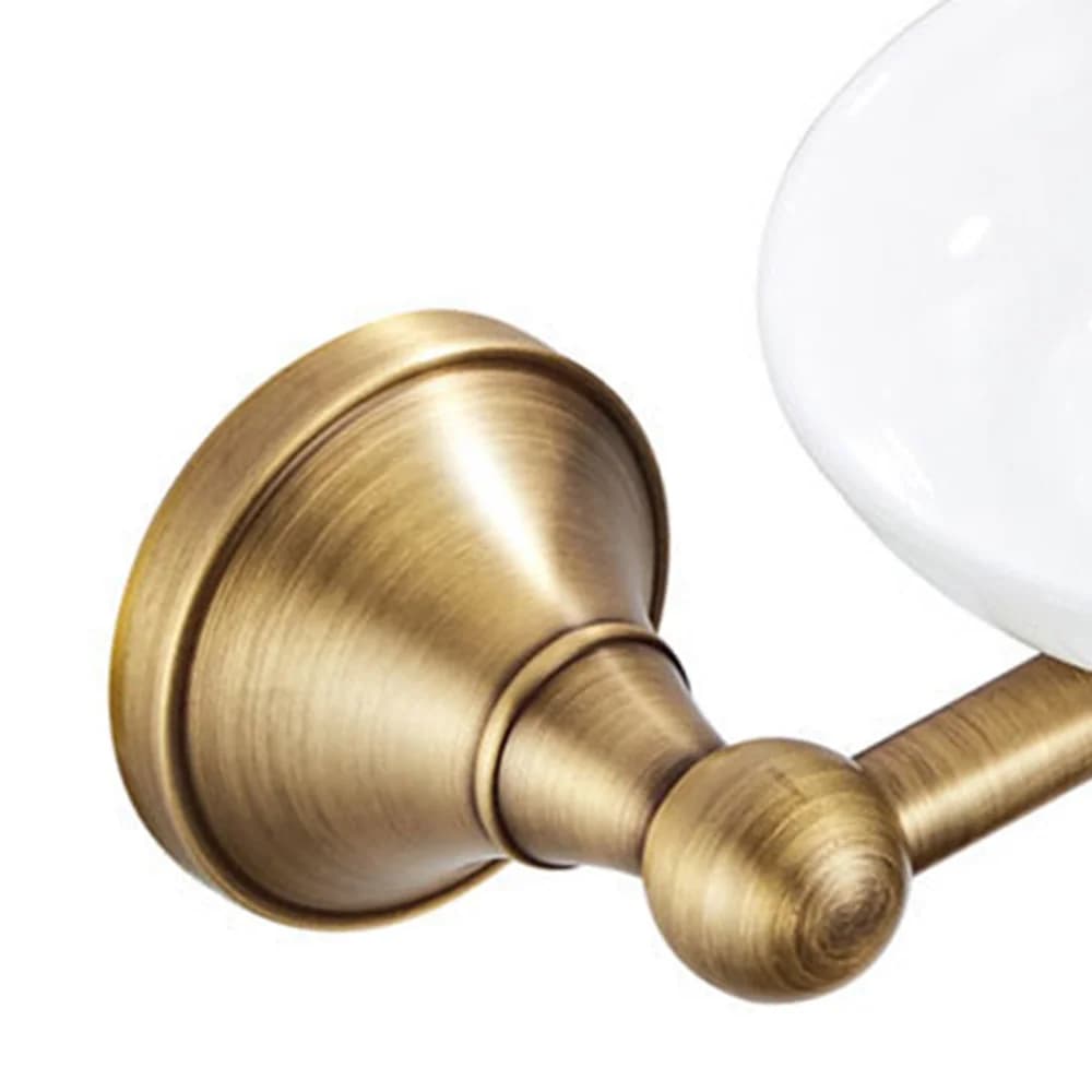 ABBY-Porta portasapone antico Portasapone da bagno in bronzo spazzolato con portapiatti per WC da bagno