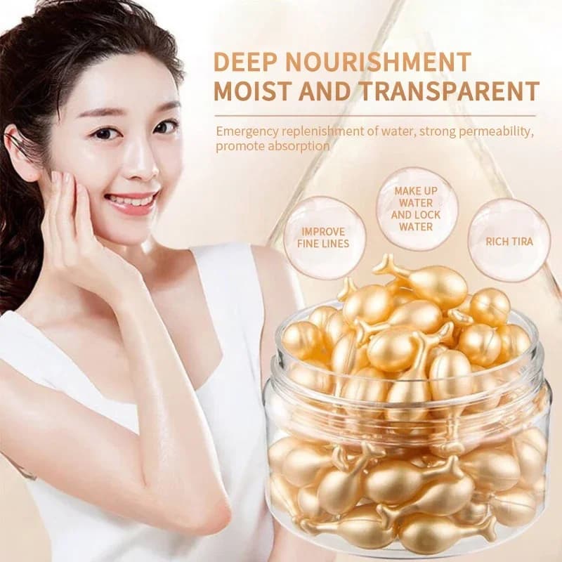 60 pz Anti-rughe Pecora Placenta Essenza Capsula Anti Invecchiamento Fullerene Ringiovanimento Essenza Idratante Schiarente Viso Cura
