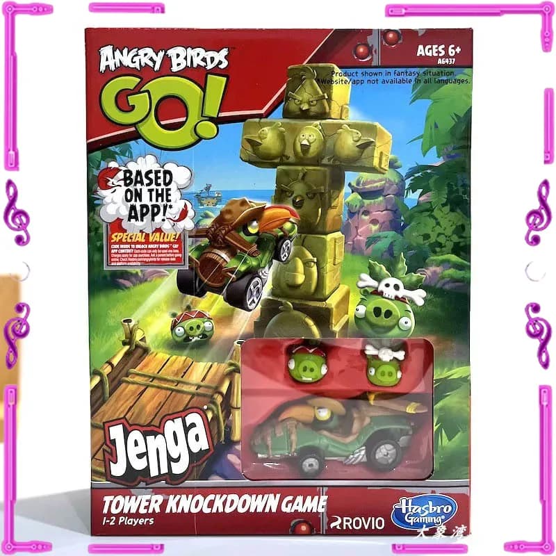 Genuine Angry Figure Birds Go! Aiming Launch Collapsing Tower Tabletop Game Mini Piggy Cars Interactive Tabletop Game Funny Toys