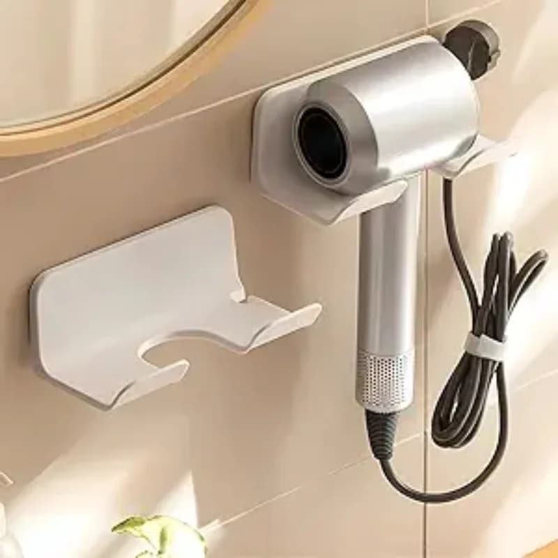 Hair dryer holder Wall hair dryer Hair holder Organizer Bathroom shelves for bathroom organization