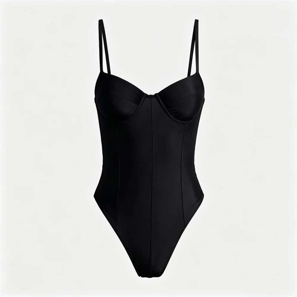 Sexy Black Bikini Backless Hollow Out Swimsuit Push Up Vacation Swimwear Women Micro Sling Bathing Suit Beach Outfit Bikinis Set
