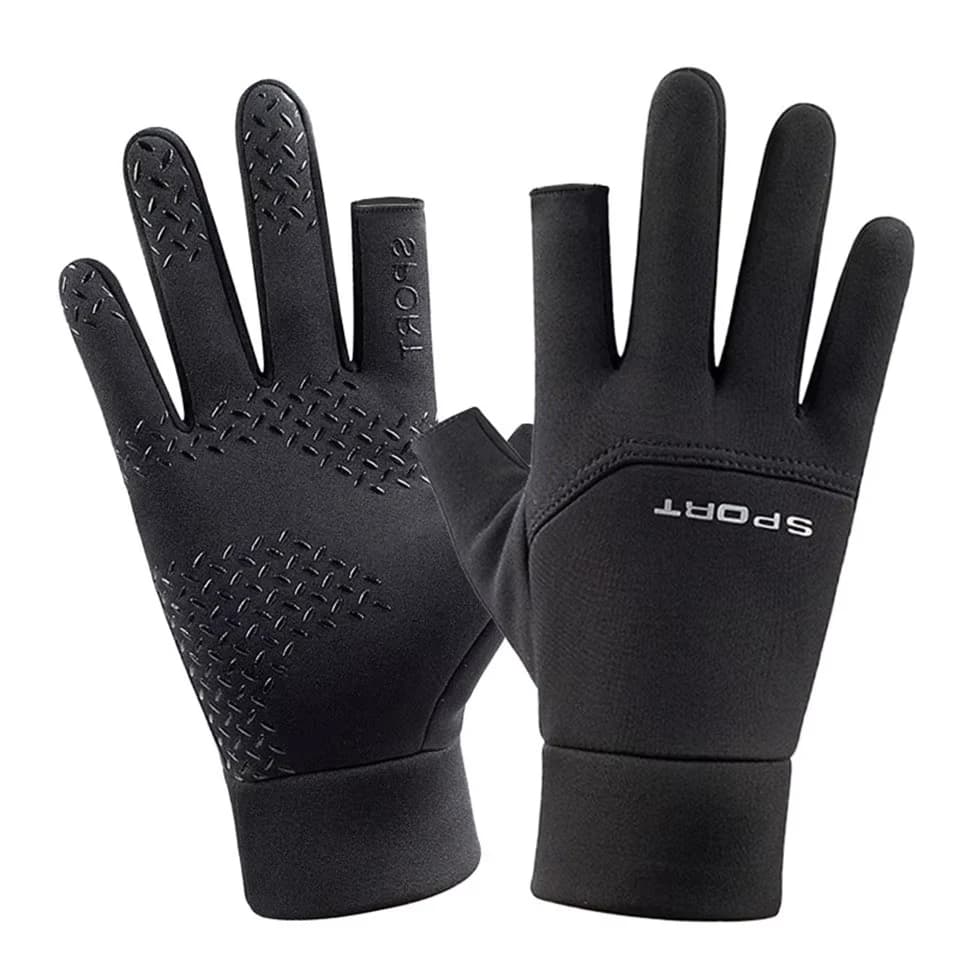 Anti-slip Winter Gloves for Fishing, Windproof, Waterproof, Touchscreen, Spare Parts for Open Sports and Cycling