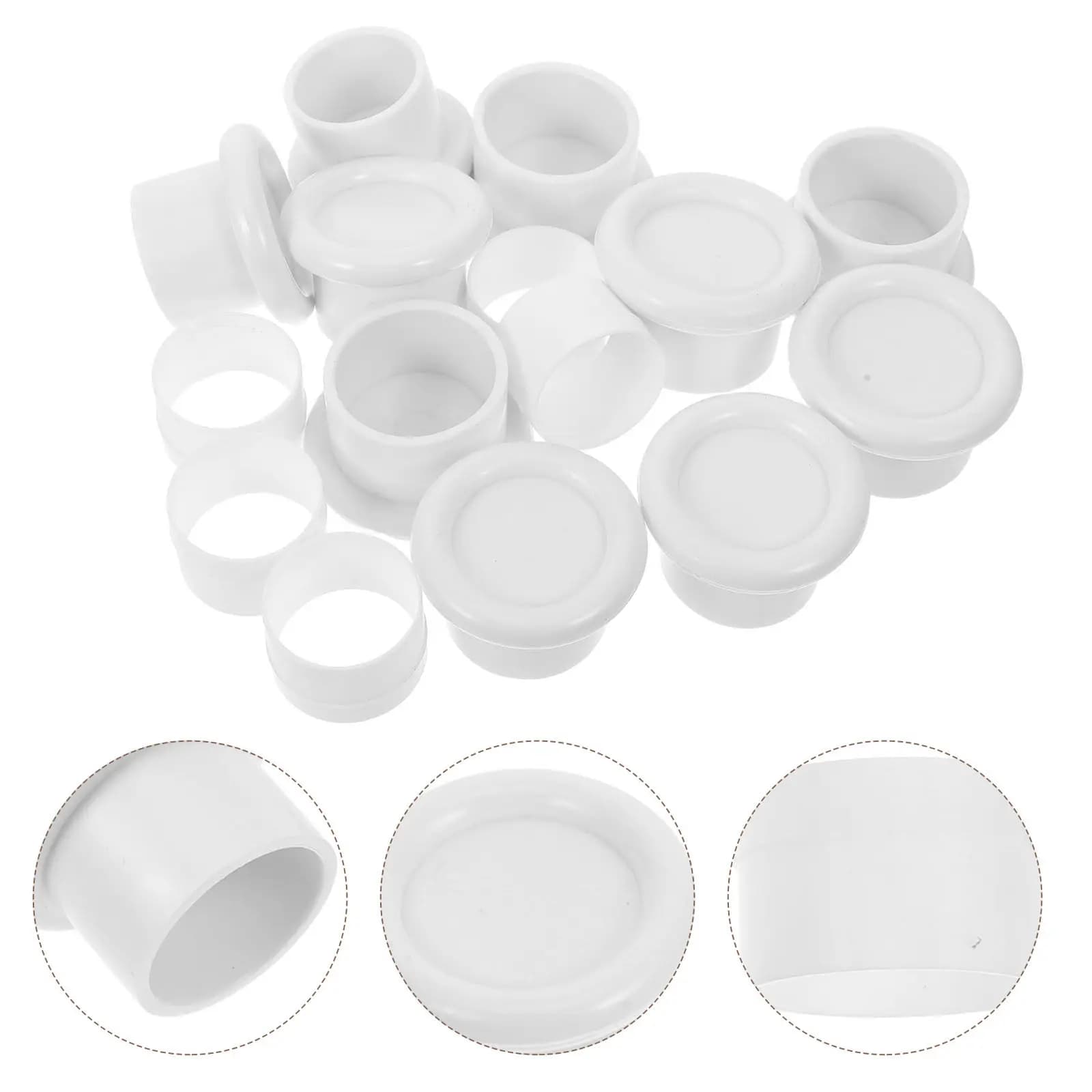 5 Set di Tappi Decorativi in Plastica per Aste di Tende, Armadi e Doccia, Antiscivolo, Facili da Installare, per Appendere Tende e Bastoni