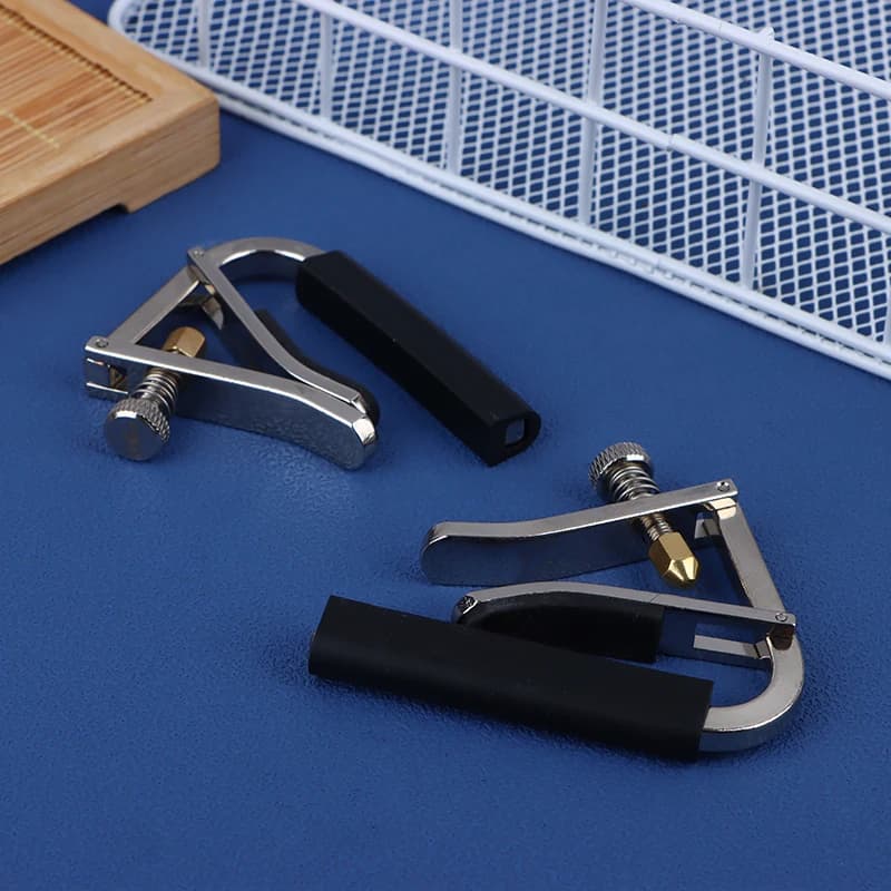 HS 1 Pezzo Clip Capo in Metallo per Chitarra, Morsetto per Accordatura per Chitarra Acustica, Classica, Elettrica, Ukulele, Capo Universale a Cambio Rapido