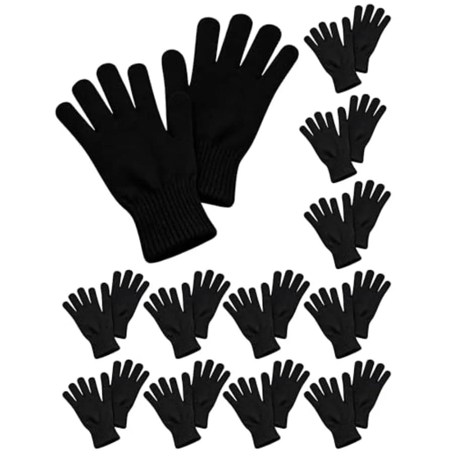 Winter Gloves, Adult Warm Knit Unisex Stretchy Bulk Pack Mens Womens Magic Glove