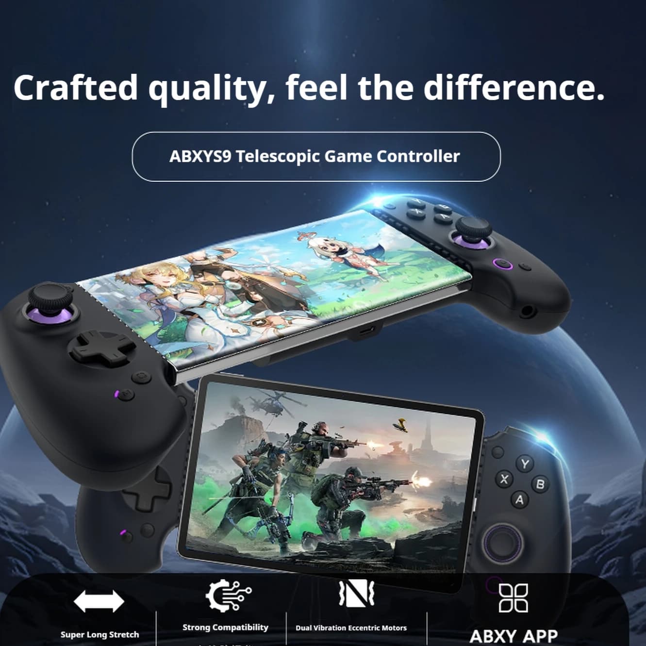 Nuovo Controller di Gioco Abxylute S9 Stretch per Android iOS Type-C Bluetooth Gamepad per Telefono Cellulare per Delta Action Path Of Exile 2 Gamer