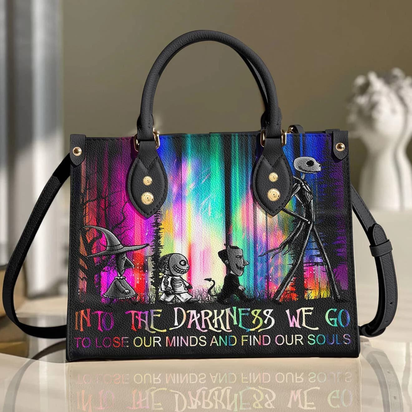 Custom Nightmare Before Christmas Print Tablet Bag Picture Design Tote Bags Zipper Closure Accessory Bag Sac A Main Luxury Bag